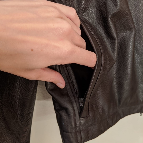 Timberland Chocolate Brown Leather Jacket NWT - Picture 6 of 10